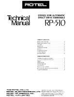 Rotel RP-510 - Technical manual 